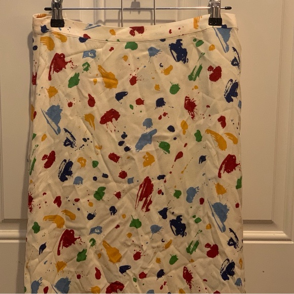 Reformation Bea Slip Midi Skirt Paint Splatter Painted Lady A-Line Sz 8 $148.00 - Picture 7 of 14